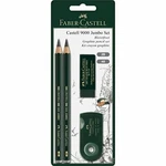 Faber-castell, 4 Piece, 9000 Jumbo Set, Graphite Pencil. Fixed Price $9.95.
