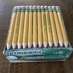 Ticonderoga Golf Pencils With Erasers Hb Lead Yellow Pack Of 72. Fixed Price $12.00.