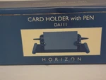 Vintage Horizon Card Holder & Pen Nice Design Black/green Onyx Golden Metal-nib. Fixed Price $24.87.
