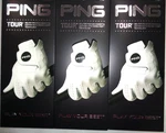 Three (3) New Ping Tour Cabretta Leather Golf Gloves, Mens, Left Or Cadet. Fixed Price $65.00.
