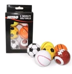 Nitro Novelty Sports Golf BALLS-6-BALL Pack-football,baseball,soccer,basketball. Fixed Price $14.92.
