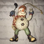 Golf Christmas Ornament Vtg Snowman Gifts & Gallery 5 In. Club Ball. Fixed Price $12.99.