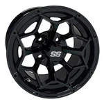 Red Hawk TIR-RX382-B Wheel Gloss Black, 12X7 ET-25 Golf Carts. Fixed Price $52.92.
