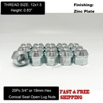 20PC Bulge Acorn Open End Lug Nuts Conical Seat Fits Honda Acura M12X1.5. Fixed Price $17.95.