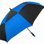 Large Windproof Golf Umbrella, 60-INCH Oversized Rain Black And Royal. Fixed Price $23.00.