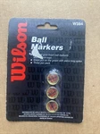 Wilson Embossed Ball Markers W384 Gold Finish Logo (3 Per Pack). Fixed Price $15.99.
