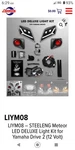 Steeleng-'meteor' Deluxe Led Light Kit For Yamaha The DRIVE2 Golf Cart 2017+. Fixed Price $200.00.