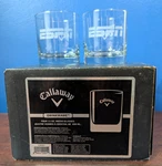 Espn, Callaway Golf Brand Rocks Glass Tumbler Set, 11 Oz Capacity - New In Box. Fixed Price $28.99.