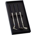 New Akribos Xxiv Golf Club Ballpoint Pen Stainless Steel 3 Piece Gift Set. Fixed Price $99.99.