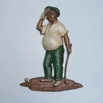 Vintage 1967 Humorous Golfer Metal Cast Aluminum Wall Plaque Mancave Sexton Usa. Fixed Price $34.99.
