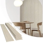 Wood Slat Wall Pack In Total 94.5"X50.4" Light Oak-grey Felt-extendo Trio. Fixed Price $283.07.