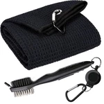 Aebor Golf Towels, Microfiber Waffle Pattern Small, Towel+black Brush. Fixed Price $14.52.