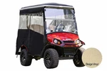 Red Dot Beige Marine Grade Vinyl Golf Cart Enclosure For Ezgo Express S4 Elite. Fixed Price $938.99.