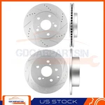Brake Front And Rear Disc Rotors Slotted For Lexus HS250H 2010 2011 2012. Fixed Price $132.66.