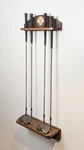Personalized, Solid Oak, Golf Rack 4-CLUB Wall Mounted Display. Fixed Price $190.00.
