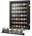 7 Rows Military Challenge Coin Holder Wall Display Case With Hd Tempered Glas.... Fixed Price $113.41.