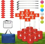 Golf Bucket Yard Game With 4 Clubs For Adults And Family, 9 Hole Course,.... Fixed Price $135.55.