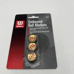 Wilson Embossed Ball Markers W384 Gold Finish Logo (3 Per Pack). Fixed Price $16.95.