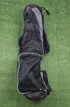 Rj Golf Sunday Bag Black Gray Lightweight 3 Way 2 Pocket Shoulder Strap. Fixed Price $24.99.