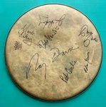 The Kinks: 1992 "uk Jive" Tour Stage Used Drumhead Signed By Entire Band. Fixed Price $500.00.