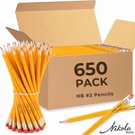 Nikola Works Count #2 Hb Pencils Bulk Pack, 1 (pack Of 650), Yellow. Fixed Price $97.99.