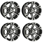 Golf Cart Gtw 14X7 Machined Black Specter Wheels 3:4 Offset 4/4. Fixed Price $508.95.