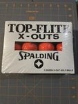 Spalding Top-flite Orange High Visibility X-out Golf Balls 12 Ct 891505 Nibs. Fixed Price $23.74.