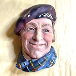 Scottish "jock" Bossons England Chalkware Head Wall Hanging Mask. Fixed Price $18.86.