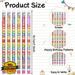 Emzrivo 72 Pcs Happy Birthday Pencils, Wooden, With Erasers. Fixed Price $27.99.