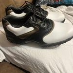 Footjoy Contour Series Golf Shoes Mens Sz 8M White Black Brown Leather 54126 New. Fixed Price $50.00.