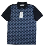 Original Penguin Polo Shirt Mens Large Golf Sapphire Blue Palm Print Cotton $89. Fixed Price $31.43.
