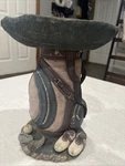 Golf Heavy Ceramic Bird Bath With Shoes, Bag, Ball And Putters 10.5 Tall X7.5. Fixed Price $19.34.