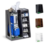 Gosports Premium Wooden Golf Bag Organizer And Storage Single Rack, Black. Fixed Price $228.39.