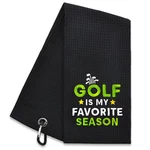 Hafhue Golf Is My Favorite Season Embroidered 15.8 X 23.6 In, Black. Fixed Price $19.99.
