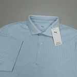 Puma Mattr Stripe Jacquard Polo Golf Shirt Men's Size Haute Tropic Blue. Fixed Price $39.88.