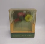 Highland Graphics Tempered Glass Daisey's Scene Coasters Wood Holder Set Of 4. Fixed Price $14.95.