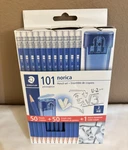 Staedtler 50 HB2 Blue Graphite Sharpened Eraser Caps Sharpener. Fixed Price $14.99.