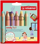 Stabilo Multi-talented Pencil Woody 3 In 1 Pack Of 6 Assorted Pastel Colo.... Fixed Price $30.91.