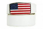 Nexbelt Aston Usa American Flag Golf - White Smooth Leather Ratchet. Fixed Price $69.99.
