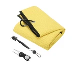 Patikil Golf Towels Microfiber Waffle Pattern 24"X16", Yellow. Fixed Price $23.99.