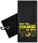 Erhachaijia May The Course Be With You Embroidered 23.6X15.7 In, 'black'. Fixed Price $24.99.