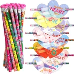 Ceiba Tree Valentines Day Pencils With Cards Kids Heart Bulk Red. Fixed Price $14.99.