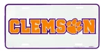 White Clemson Tigers Plate Officially Licensed Ncaa. Fixed Price $11.99.