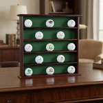 Elegant Mahogany Golf Display Cabinet Holds Up To 25 Balls - Wall Mount. Fixed Price $52.69.