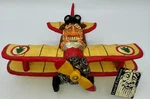 David Frykman Santa Airplane Figurine DF1113 1997 Signed Vintage Ceramic. Fixed Price $154.00.