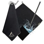 Golf Towel With Magnet & Hydro Pocket Premium Full-size Black. Fixed Price $25.91.