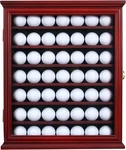 Golf Ball Display Case 49 Pcs Mahogany Pine Wood Pga Clubhouse Wall Rack Holder. Fixed Price $101.36.