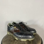 Footjoy Dryjoys Tour Black Brown Saddle 53701 Golf Shoes Men Size 10. Fixed Price $44.99.