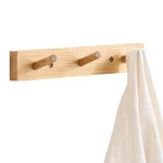 Wall Mounted Coat Rack 12 Inches, Hickory Wood With 3 Hooks, .... Fixed Price $25.27.