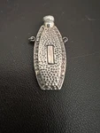 Antique Etched Sterling Silver Miniature Perfume Bottle Flask. Fixed Price $89.00.